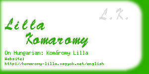 lilla komaromy business card