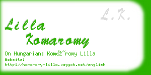 lilla komaromy business card